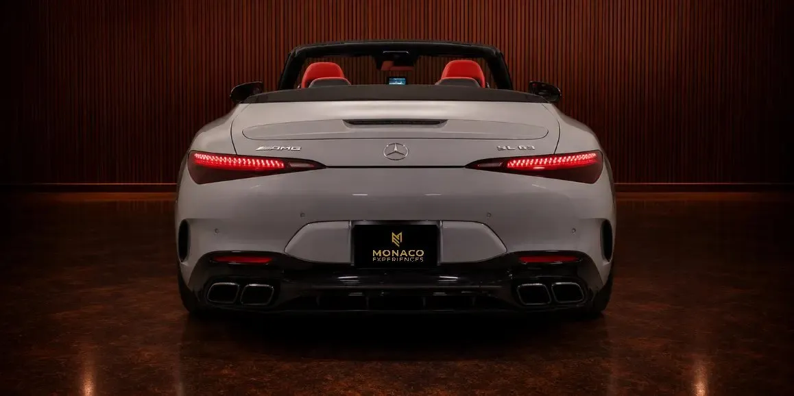 Silver Mercedes-AMG SL 63 exterior, photo 3 for wedding car rental in Toms River, NJ