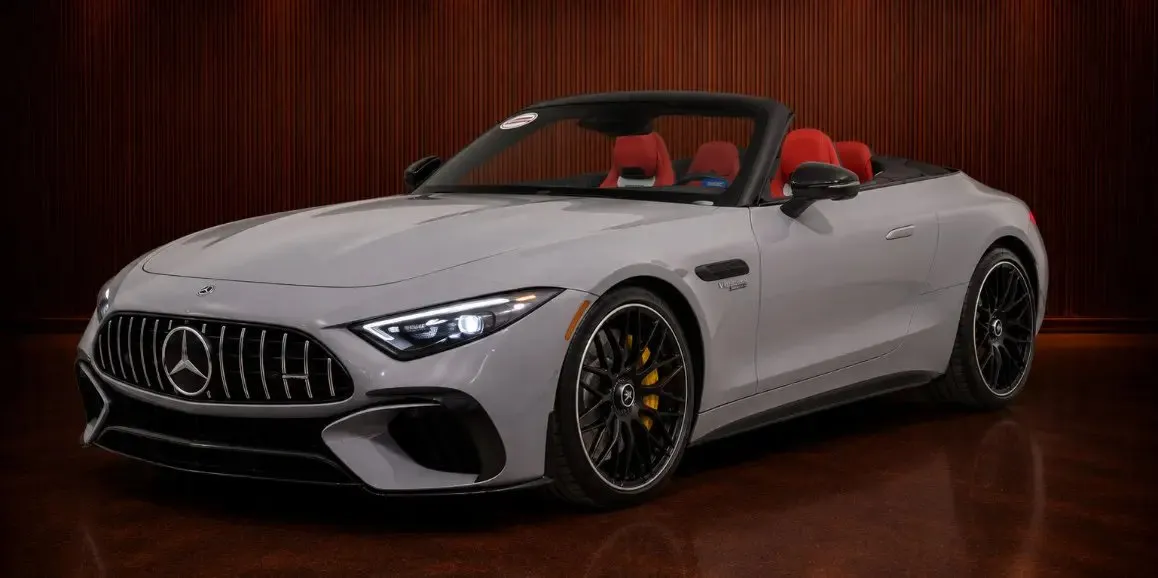 Silver-painted Mercedes-AMG SL 63 ready for booking