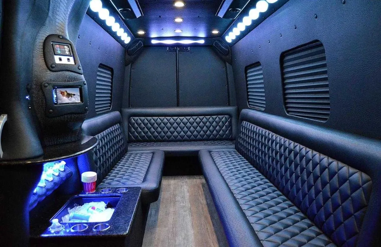 Black-painted Mercedes-Benz Limousine Coach ready for booking