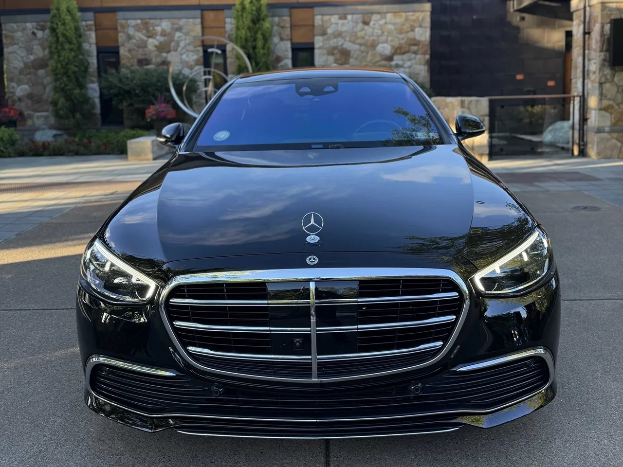 Black-painted Mercedes-Benz S-Class ready for booking