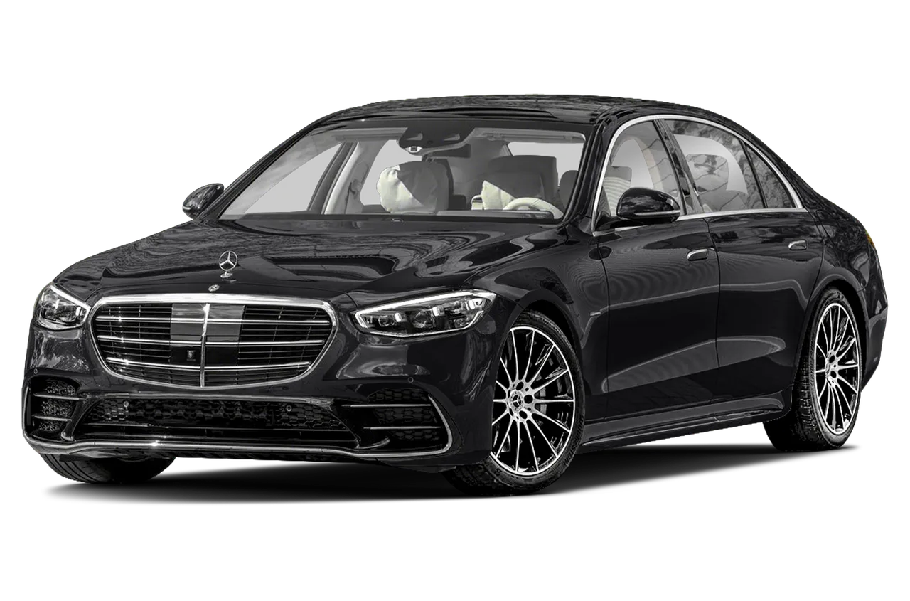 Black Mercedes-Benz S-Class for wedding car rental in Rancho Mirage, CA