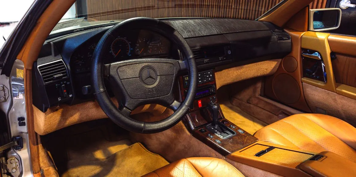 Mercedes-Benz SL500 interior for wedding car rental