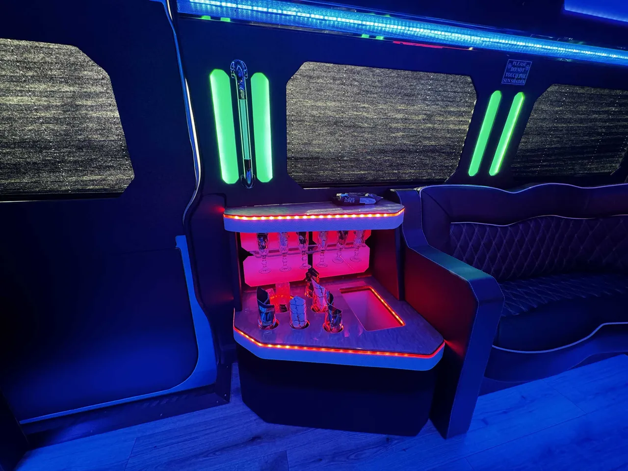 Silver Mercedes-Benz Sprinter Party Limousine Bus, photo 6 for party bus rental