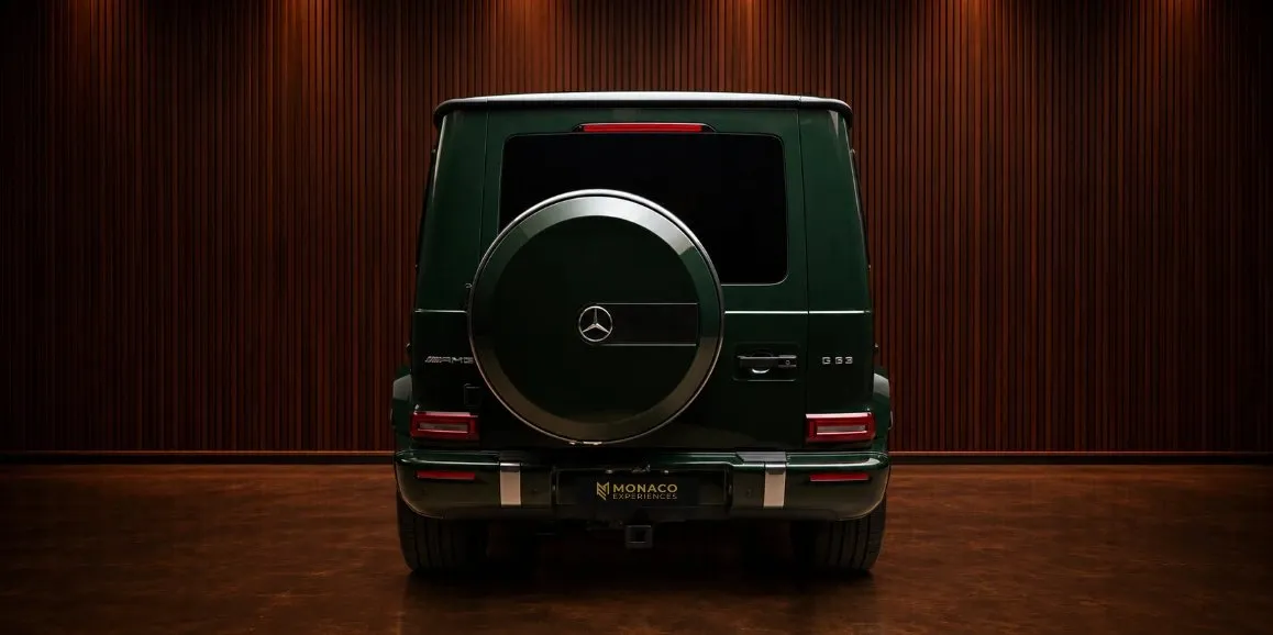 Green Mercedes-Benz G63 AMG exterior, photo 5 for wedding car rental in Chester County, PA
