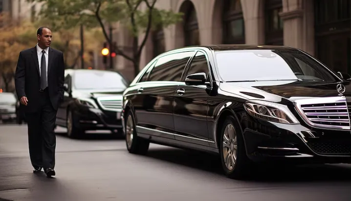 Black Mercedes-Maybach for wedding car rental in Livermore, CA