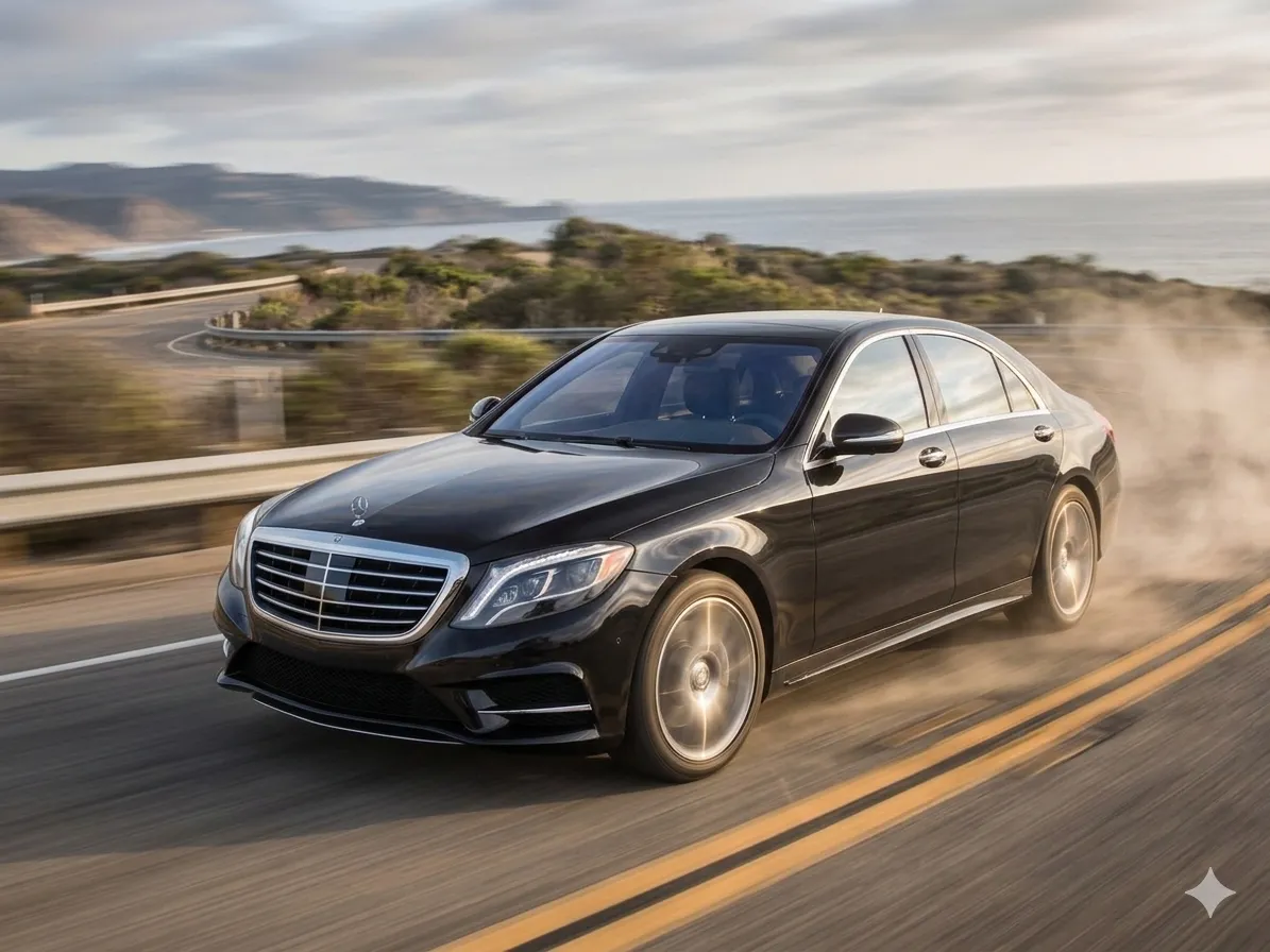 Black Mercedes-Benz S-Class, photo 2 for wedding car rental in Livermore, CA