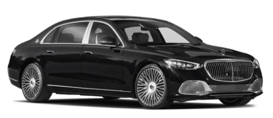 Black-painted Mercedes-Maybach ready for booking