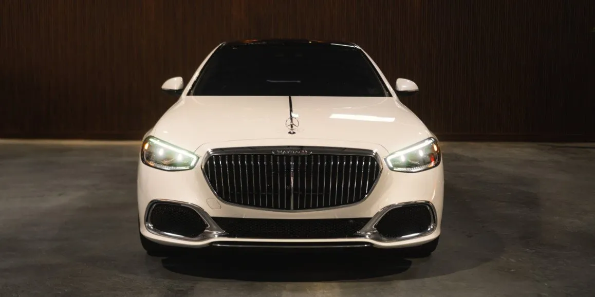 White Mercedes-Maybach S-Class for wedding car rental in Toms River, NJ