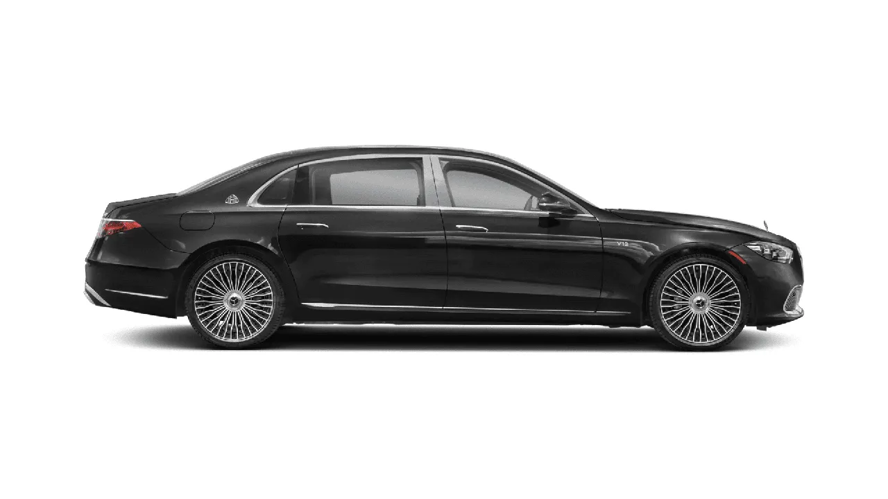 Black-painted Mercedes-Maybach ready for booking