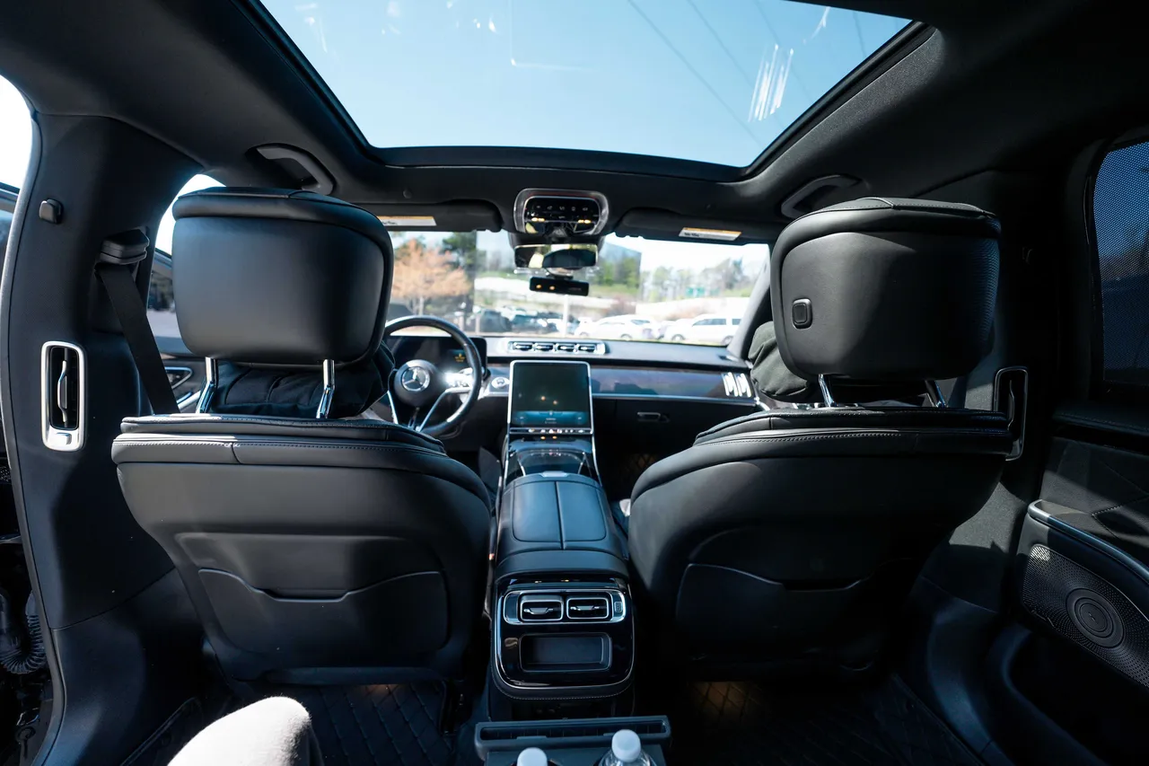 Mercedes-Benz S-Class interior for wedding car rental