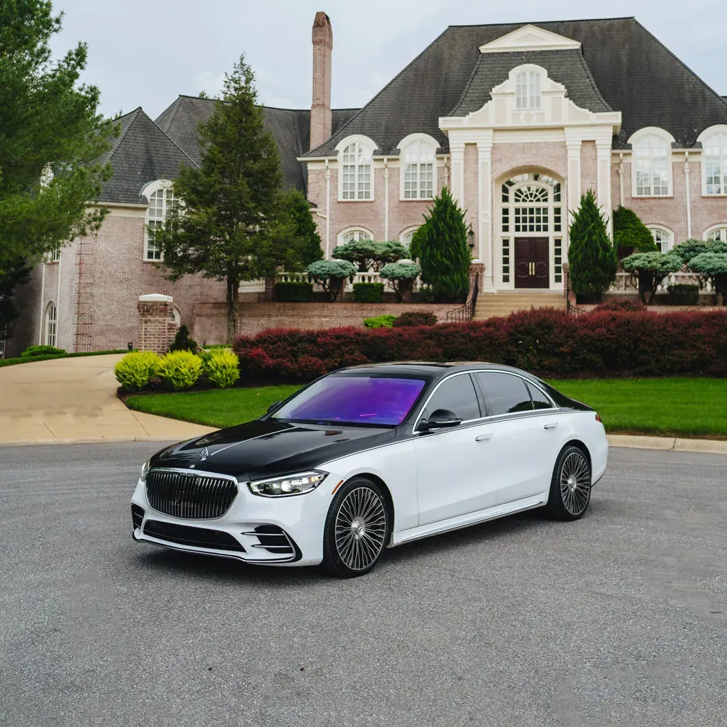 White ‘Panda Maybach’ Two Tone S580 with Starlight Roof, photo 10 for wedding car rental in Rockville, MD White ‘Panda Maybach’ Two Tone S580 with Starlight Roof, photo 10 for wedding car rental in Rockville, MD
