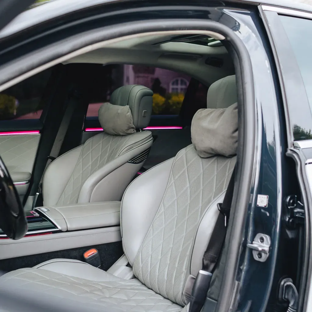 White ‘Panda Maybach’ Two Tone S580 with Starlight Roof, photo 5 for wedding car rental in Rockville, MD White ‘Panda Maybach’ Two Tone S580 with Starlight Roof, photo 5 for wedding car rental in Rockville, MD
