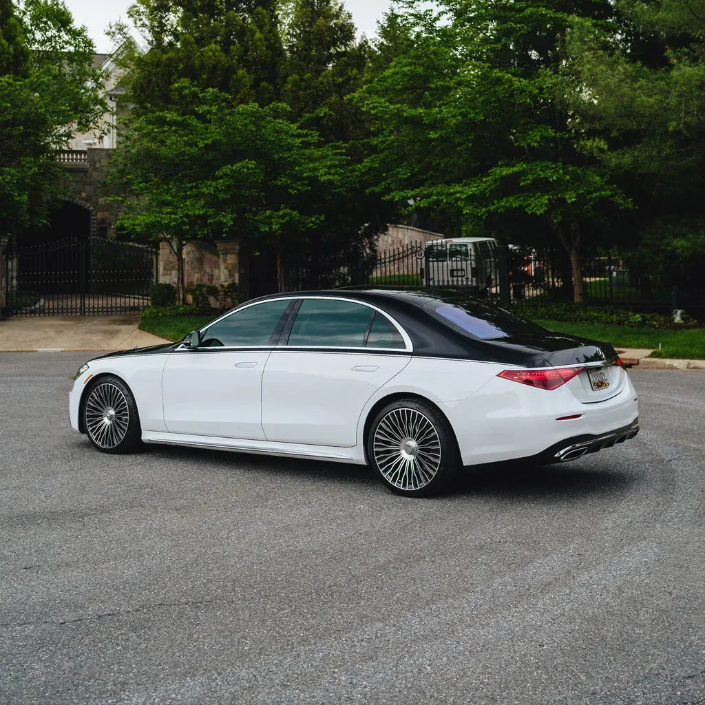 White ‘Panda Maybach’ Two Tone S580 with Starlight Roof, photo 8 for wedding car rental in Rockville, MD White ‘Panda Maybach’ Two Tone S580 with Starlight Roof, photo 8 for wedding car rental in Rockville, MD