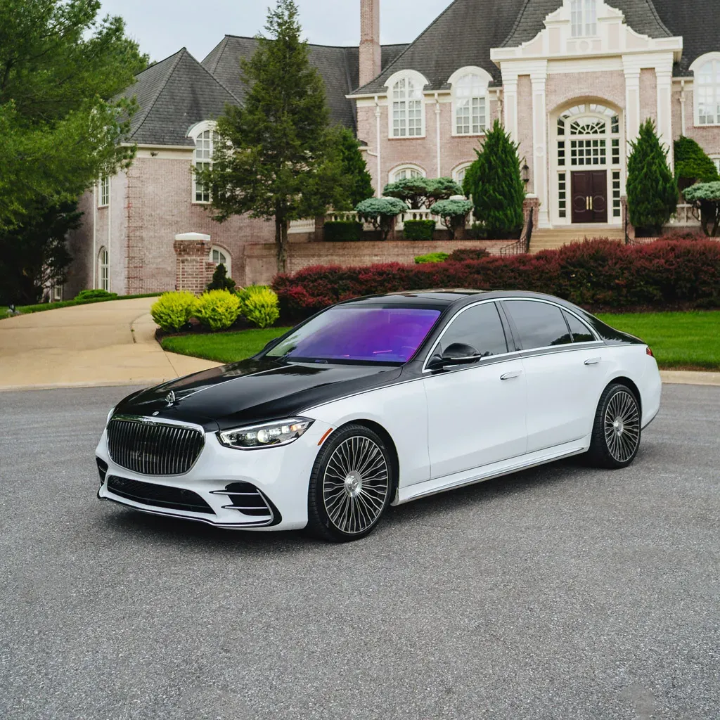 White ‘Panda Maybach’ Two Tone S580 with Starlight Roof, photo 9 for wedding car rental in Rockville, MD White ‘Panda Maybach’ Two Tone S580 with Starlight Roof, photo 9 for wedding car rental in Rockville, MD