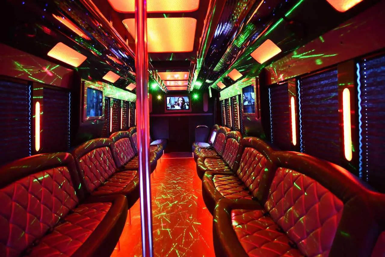 Party Bus interior for party bus rental in Rockland County, NY