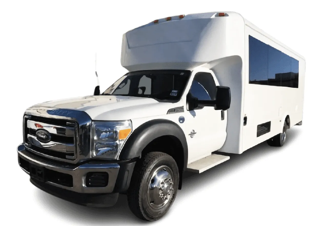 White-painted 25 Passenger Party Bus, paintwork