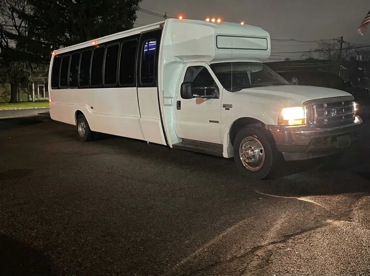 White-painted 30 Passenger Party Bus [2]