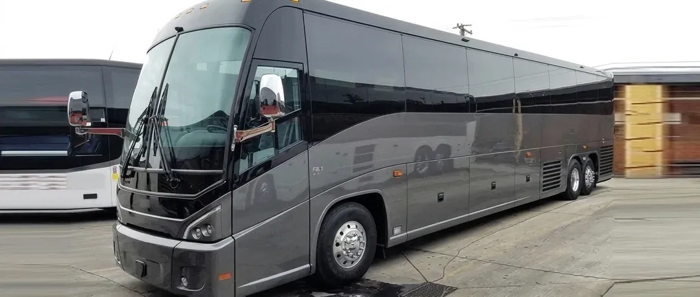 Silver-painted Party Bus ready for booking