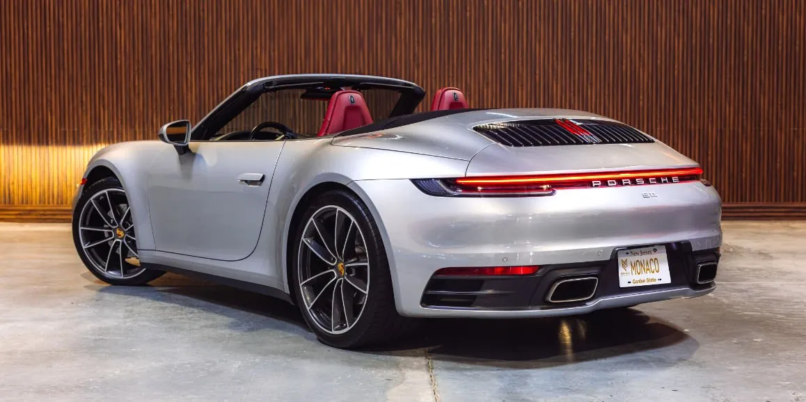 Silver Porsche 911 exterior with convertible roof, photo 4 for wedding car rental in Toms River, NJ Silver Porsche 911 exterior with convertible roof, photo 4 for wedding car rental in Toms River, NJ