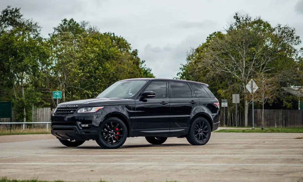 Black-painted Range Rover Sport ready for booking