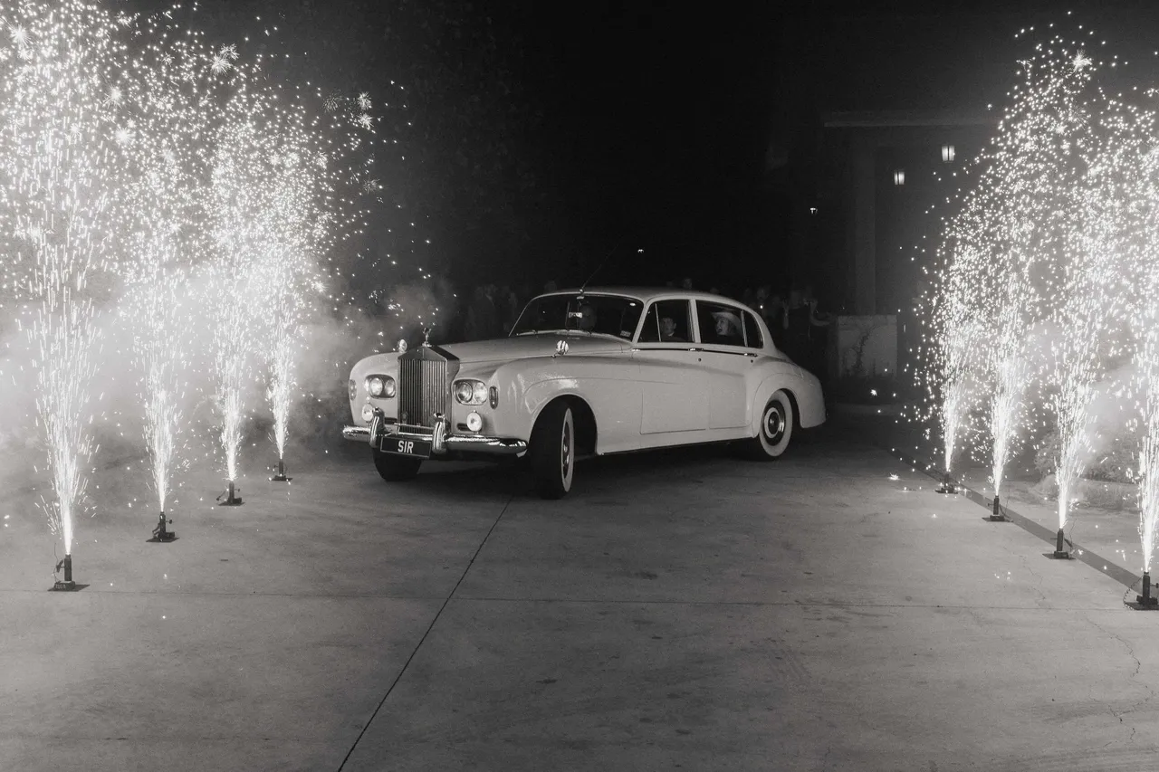 White Rolls Royce for wedding car rental in Archer City, TX