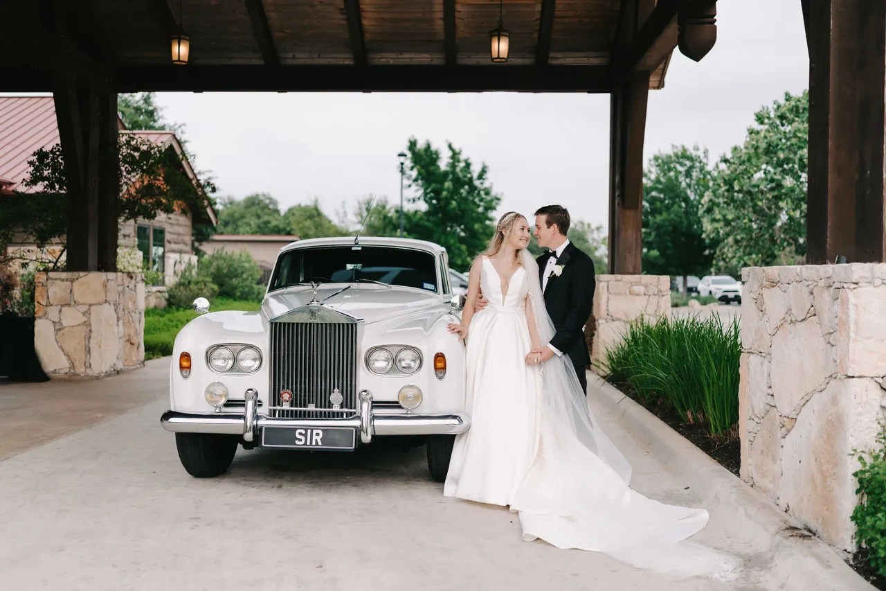 White Rolls Royce exterior, photo 3 for wedding car rental in Archer City, TX