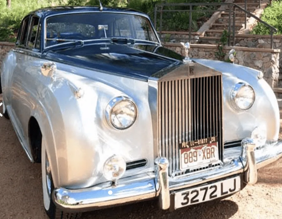 White Rolls Royce Cloud for wedding car rental in Powder River County, MT