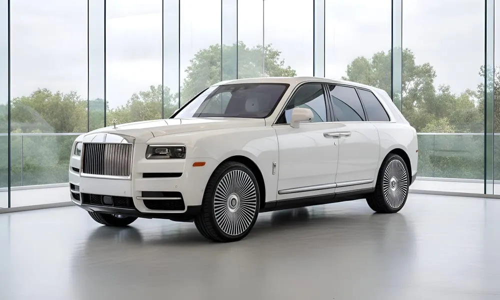 White-painted Rolls-Royce Cullinan ready for booking