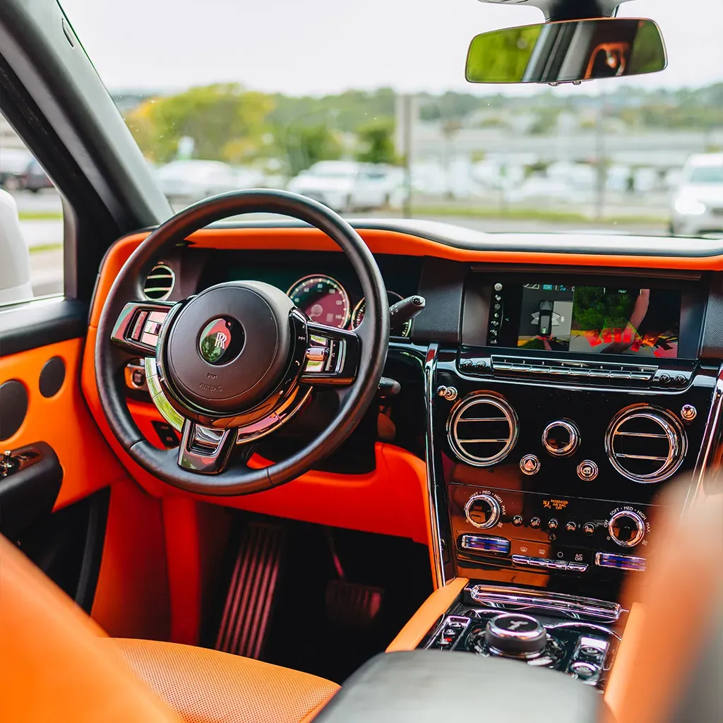 Rolls-Royce Cullinan with All Orange Interior, photo 10 for wedding car rental in Perry County, PA