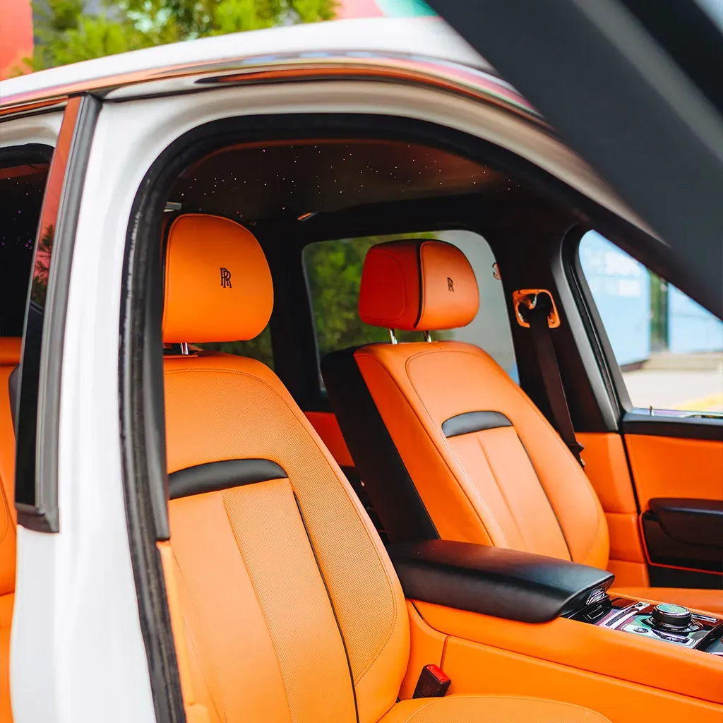 Rolls-Royce Cullinan with All Orange Interior, photo 2 for wedding car rental in Perry County, PA