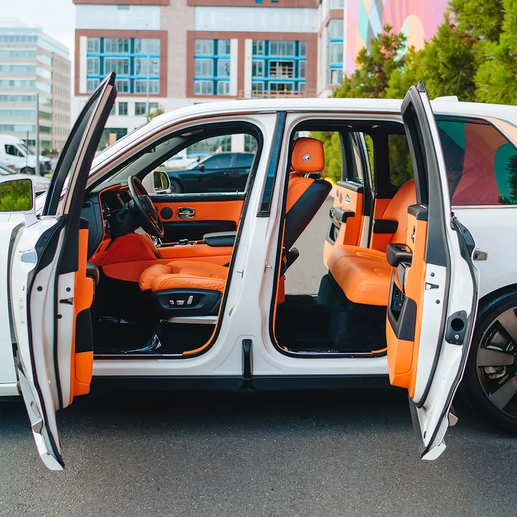 Rolls-Royce Cullinan with All Orange Interior, photo 5 for wedding car rental in Perry County, PA