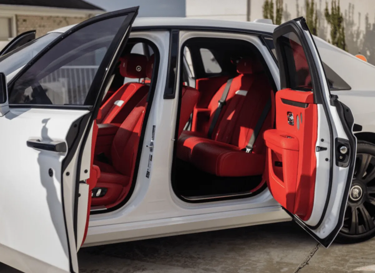 White Rolls Royce Ghost for wedding car rental in Wirt County, WV