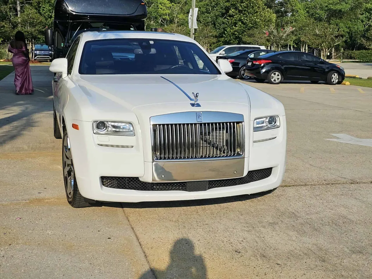 White Rolls-Royce Ghost for limo rental in Slidell, LA