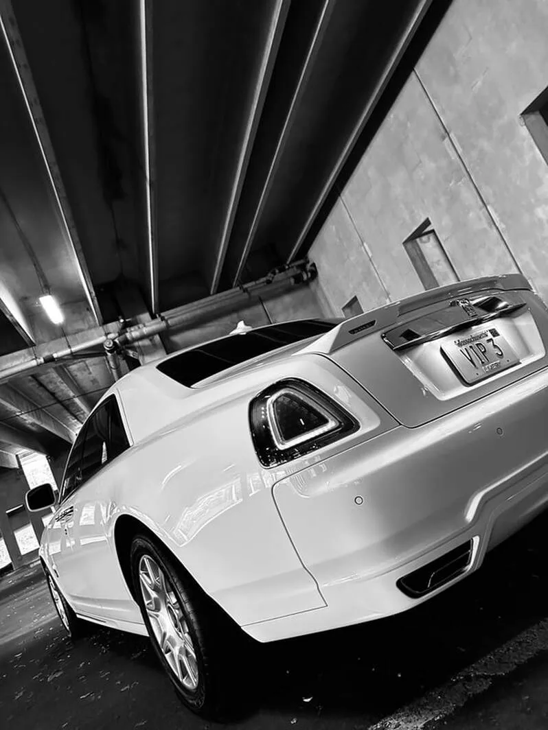 White Rolls-Royce Ghost Sedan exterior, photo 11 for wedding car rental