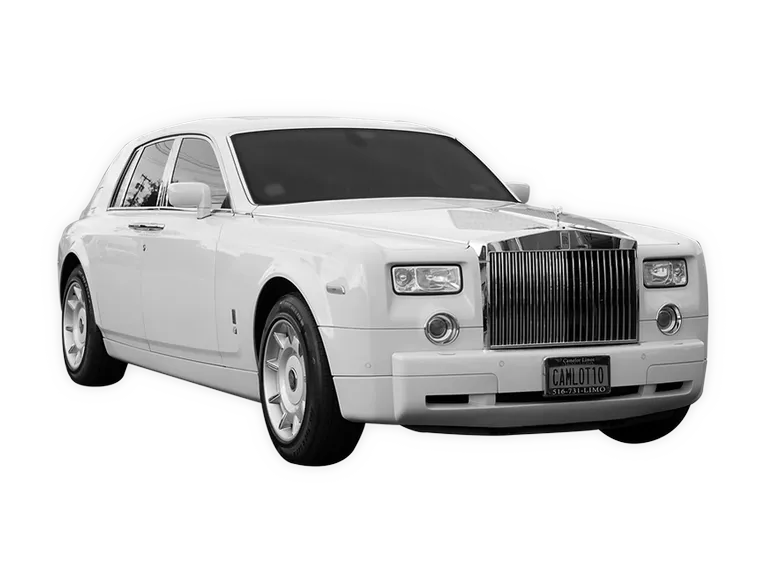 White Rolls Royce Phantom for wedding car rental in Jefferson County, WV