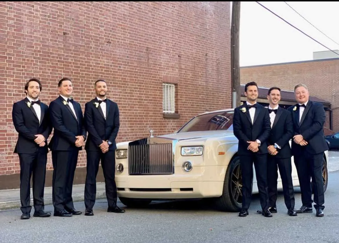 White Rolls Royce Phantom for wedding car rental in Lee County, SC