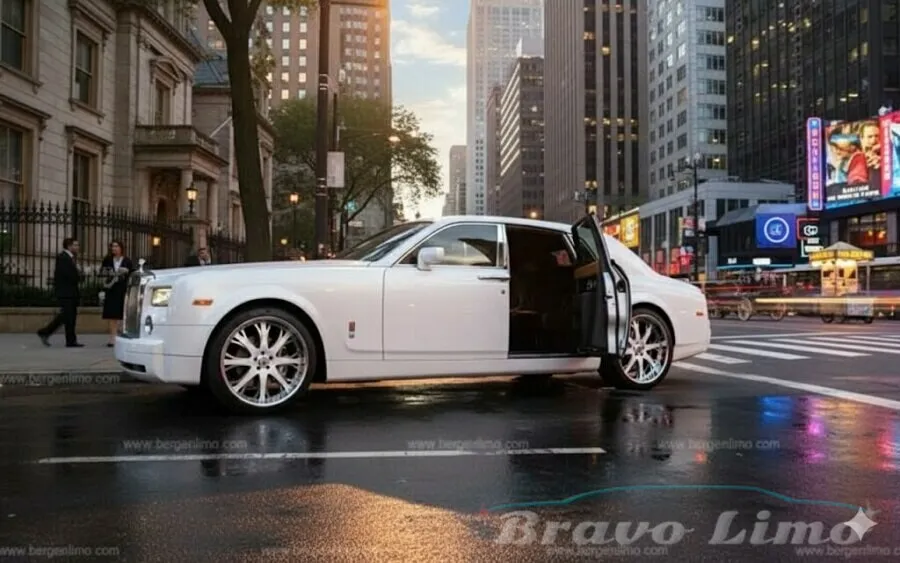 Rolls Royce Phantom – White (2 Comfort / 2 Max) for wedding car rental in Schuyler County, NY
