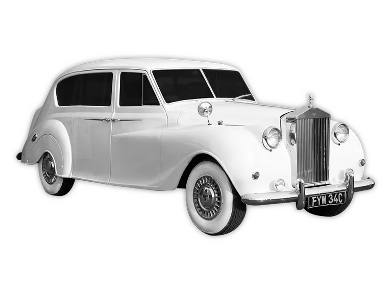 White Rolls Royce Princess for wedding car rental in Wirt County, WV