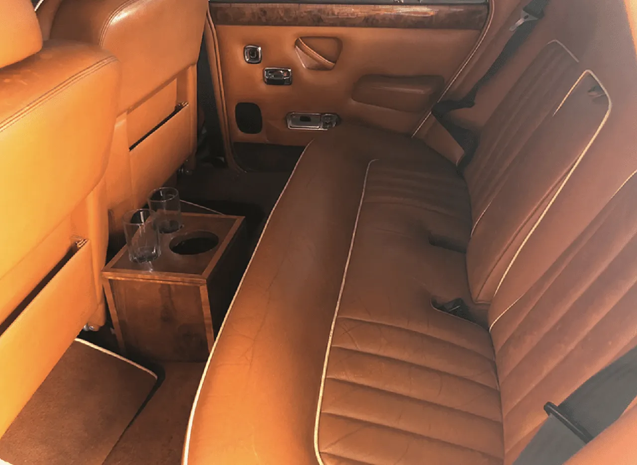 Rolls Royce Shadow interior for wedding car rental in Powder River County, MT