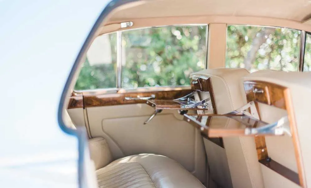 Bentley 1957 interior for wedding car rental in Archer City, TX
