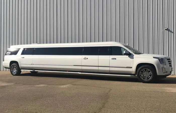 White Cadillac Escalade Limo for limo rental in Idyllwild, CA
