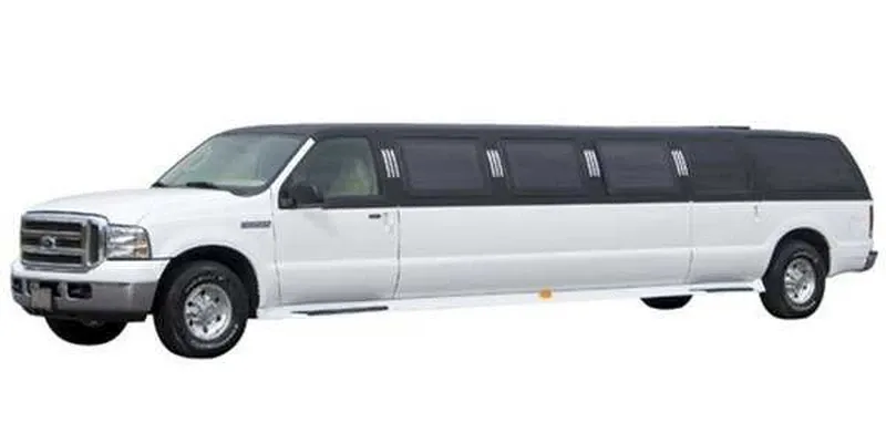 White Ford Excursion Limousine [2]