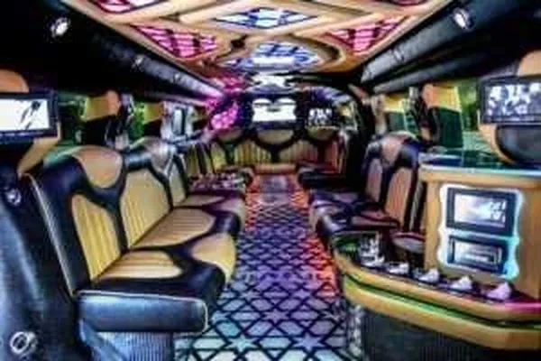 White Hummer Limousine White Hummer Limousine ready for booking