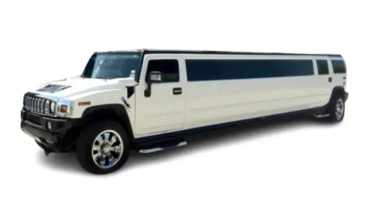 White Hummer Stretch Limousine ready for booking